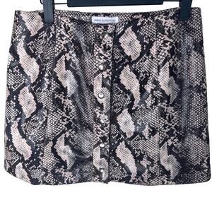 Urban Outfitters Faux Snake Skin Mini Skirt